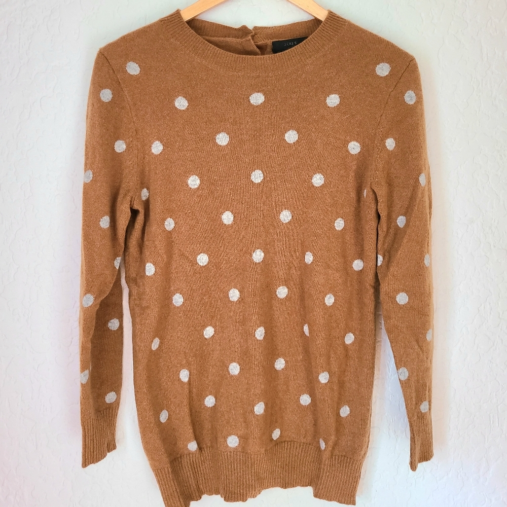 J Crew polka dot cashmere sweater